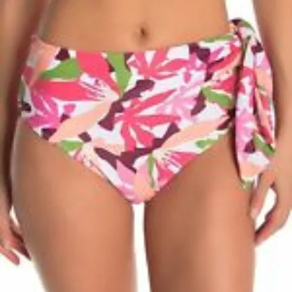 Nicole Miller High Waisted Floral Bikini Bottom - NWT - Picture 2 of 9